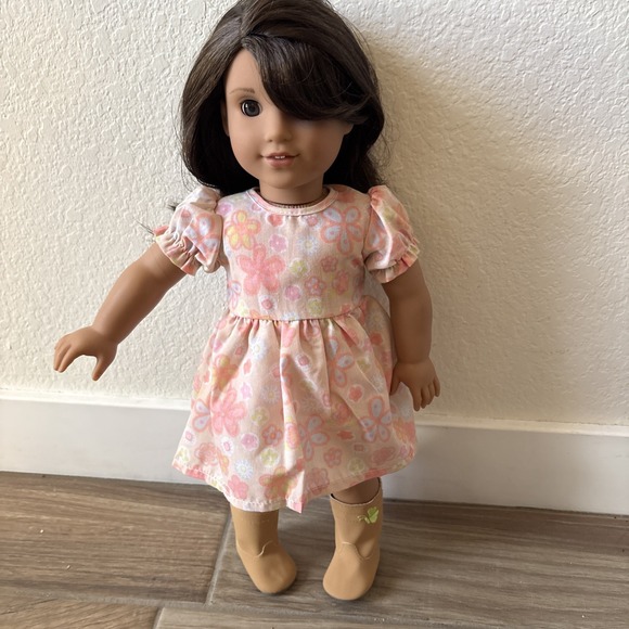 American Girl Truly Me #31 Addy Mold Dark Skin Brown Eyes Brunette Doll w/ Dress